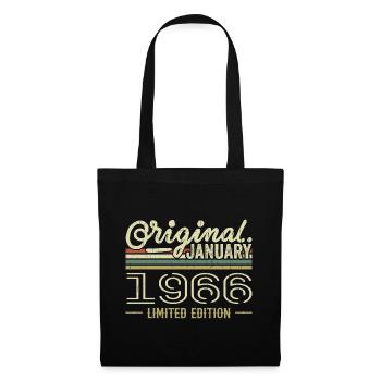 January 1966 Birthday January 1966 Gift 1966 - Tote Bag - black - Front