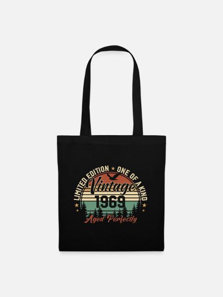 Jahrgang 1969 Retro 1969 Geburtstagsgeschenk 1969 - Stoffbeutel - Schwarz