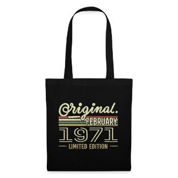 February 1971 Gift - February 1971 Birthday - Tote Bag - black - Front