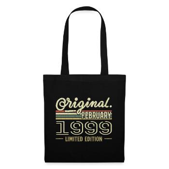 Cadeau Février 1999 - Anniversaire Février 1999 - Sac en tissu - noir - Devant