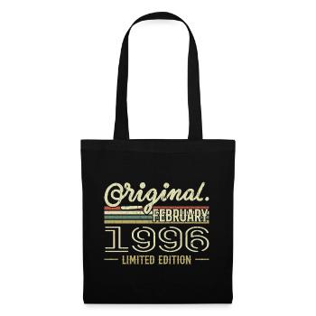 February 1996 Gift - February 1996 Birthday - Tote Bag - black - Front