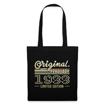 Cadeau Février 1988 - Anniversaire Février 1988 - Sac en tissu - noir - Devant