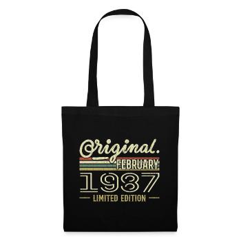 February 1987 Gift - February 1987 Birthday - Tote Bag - black - Front