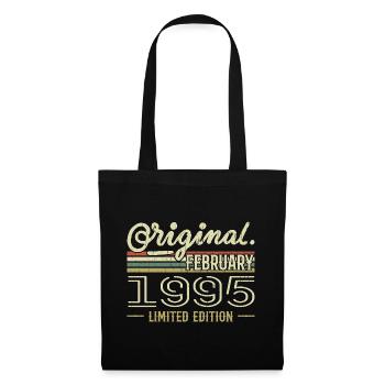 February 1995 Gift - February 1995 Birthday - Tote Bag - black - Front