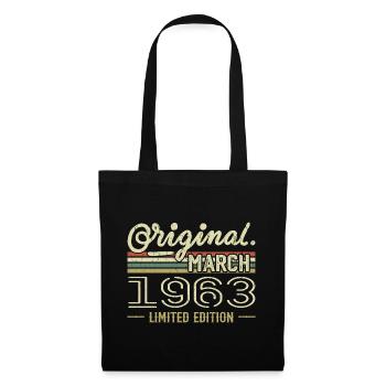 Born in March 1963 Birthday Gift March 1963 - Tote Bag - black - Front