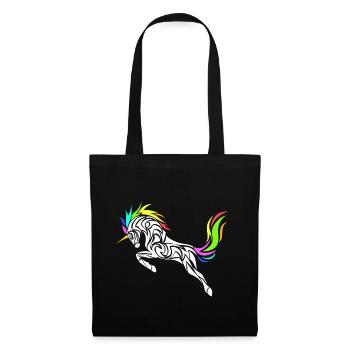 LICORNE STYLISÉE - Sac en tissu - noir - Devant
