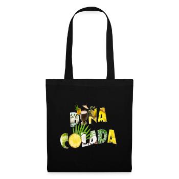 Pina colada - Geschenk für Piña Colada Fans - Stoffbeutel - Schwarz - Vorne