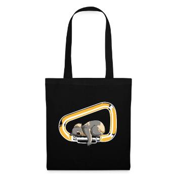 Koala Carabiner Escalade Animal Mignon Bloc - Sac en tissu - noir - Devant