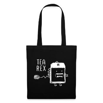 Funny Tea Saying Trex Dinosaur - Tote Bag - black - Front