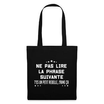 NE PAS LIRE LA PHRASE SUIVANTE - Sac en tissu - noir - Devant