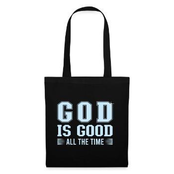 Gott ist Gut Kirche Glaube Christentum Heilig - Stoffbeutel - Schwarz - Vorne