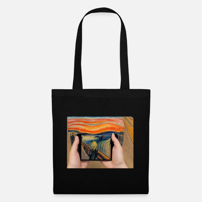 "The Scream"-Parodie. Lustiges, satirisches Design - Stoffbeutel - Schwarz