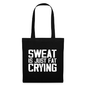 Sweat Is Just Fat Crying | Funny Fitness & Gym - Sac en tissu - noir - Devant