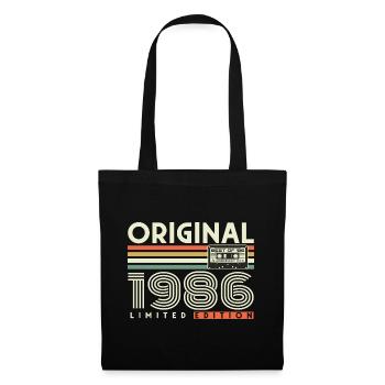 Vintage, 1986, Rétro, Vintage, Cadeau d’anniversaire - Sac en tissu - noir - Devant