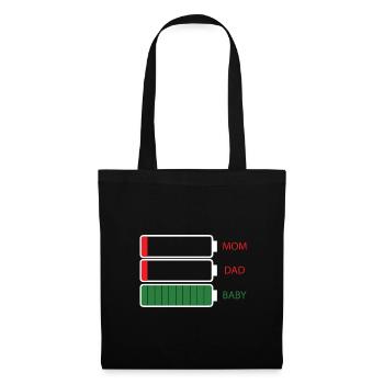 Mom Dad Baby - Tote Bag - black - Front