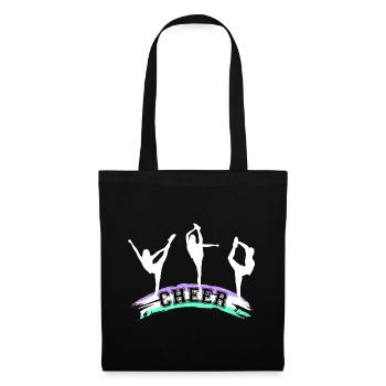 Cheerleading, Cheer - Stoffbeutel - Schwarz - Vorne