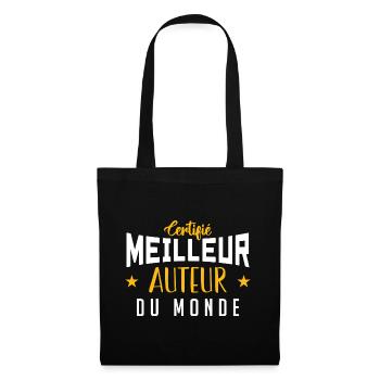 Certifié le meilleur Auteur du monde - Sac en tissu - noir - Devant