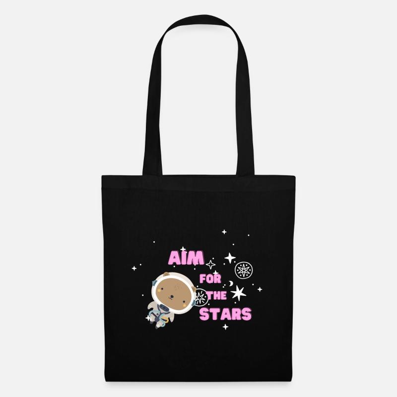 Aim for the Stars - Stoffbeutel - Schwarz