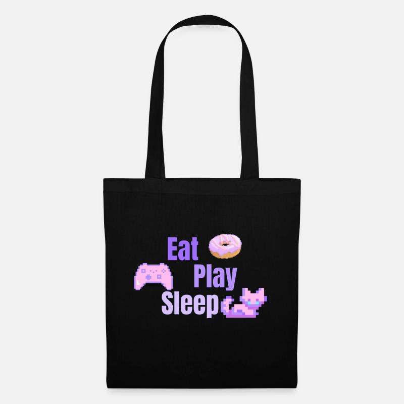 Eat Play Sleep - Stoffbeutel - Schwarz