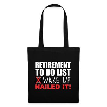 Retirement Design For Men Women Retired People - Sac en tissu - noir - Devant