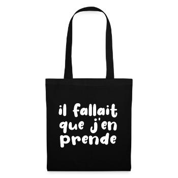 Il Fallait Que J'en Prende - Sac en tissu - noir - Devant