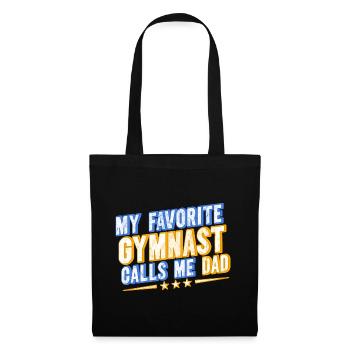 Mon gymnaste préféré m’appelle Papa - Sac en tissu - noir - Devant