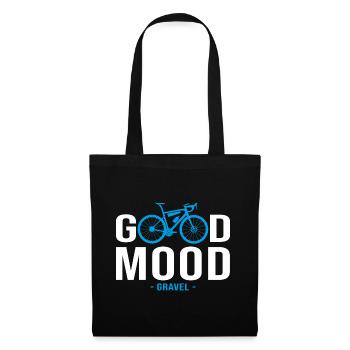 Vélo velo good mood sport cycliste gravel - Sac en tissu - noir - Devant
