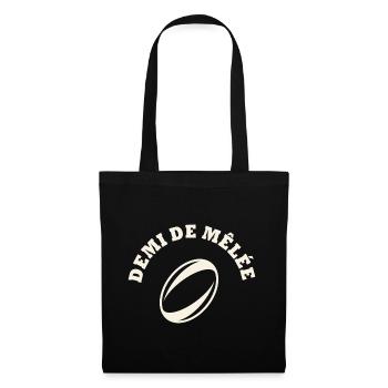 rugby position demi de mêlée - Sac en tissu - noir - Devant