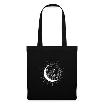Sun, Moon, Stars, World, Sky, Flowers, Planet - Tote Bag - black - Front
