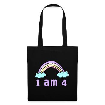 Gift 4 years Birthday I am 4 years old - Tote Bag - black - Front