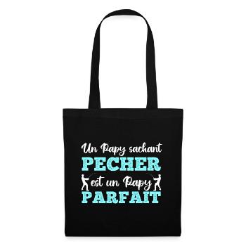 Un papy sachant pêcher cadeau grand-père pêcheur - Sac en tissu - noir - Devant