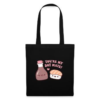 Cute Soy Sauce And Sushi You Are My Soy Mate - Tote Bag - black - Front
