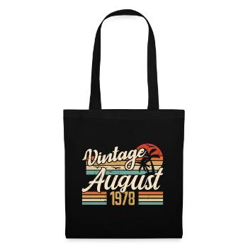 August 1978 Jubiläum 1978 - August Legends Geschenk - Stoffbeutel - Schwarz - Vorne
