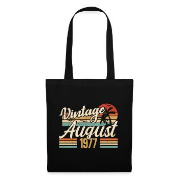 August 1977 Jubiläum 1977 - August Legends Geschenk - Stoffbeutel - Schwarz - Vorne