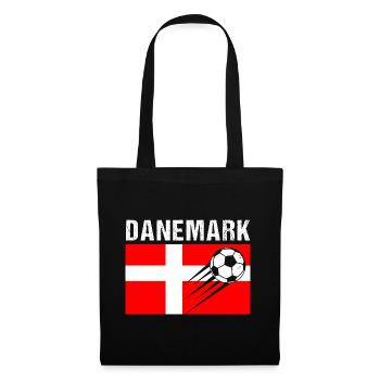 Denmark Flag Danish Football Gift - Tote Bag - black - Front