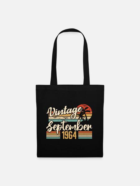 Septembre 1964 Cadeau Anniversaire September 1964 - Sac en tissu - noir