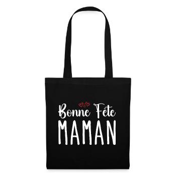 Bonne Fête Maman - Sac en tissu - noir - Devant