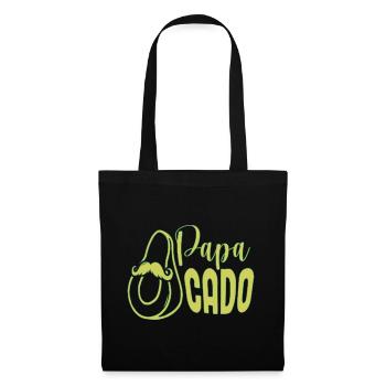 Papacado funny pun daddy and avocado - Tote Bag - black - Front