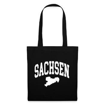Sachsen - Stoffbeutel - Schwarz - Vorne