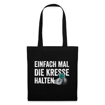 Einfach Mal die Kresse Halten Gartenlust Gärtner - Stoffbeutel - Schwarz - Vorne