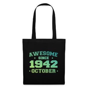 Octobre 1942 - Cadeau Anniversaire Octobre 1942 - Sac en tissu - noir - Devant