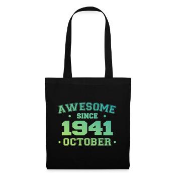 Octobre 1941 - Cadeau Anniversaire Octobre 1941 - Sac en tissu - noir - Devant