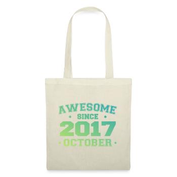 Octobre 2017 - Cadeau Anniversaire Octobre 2017 - Sac en tissu - nature - Devant