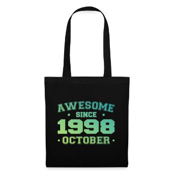 Octobre 1998 - Cadeau Anniversaire Octobre 1998 - Sac en tissu - noir - Devant