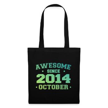 Octobre 2014 - Cadeau Anniversaire Octobre 2014 - Sac en tissu - noir - Devant