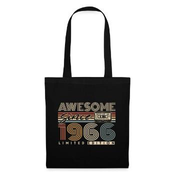 1966 Vintage Vintage Rétro Cadeau d’anniversaire - Sac en tissu - noir - Devant