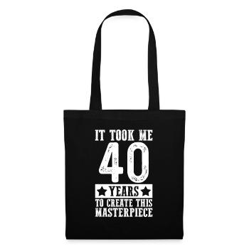 40 ans chef d'oeuvre cadeau anniversaire homme 40e - Sac en tissu - noir - Devant