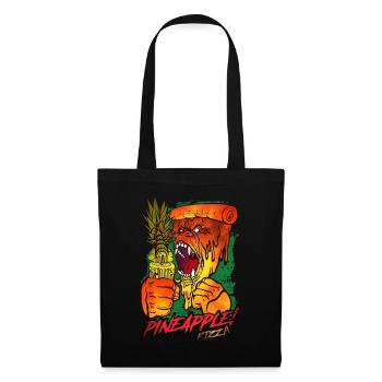 Cadeau d'amoureux des gorilles à l'ananas Pizza d'Hawaï - Sac en tissu - noir - Devant
