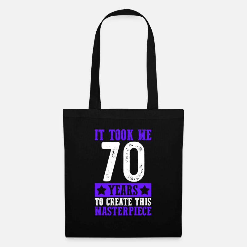 70 Jahre Meisterstück 70. Geburtstag Mann Geschenk - Stoffbeutel - Schwarz