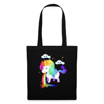 Unicorn rainbow puke unicorn lovers gift - Tote Bag - black - Front